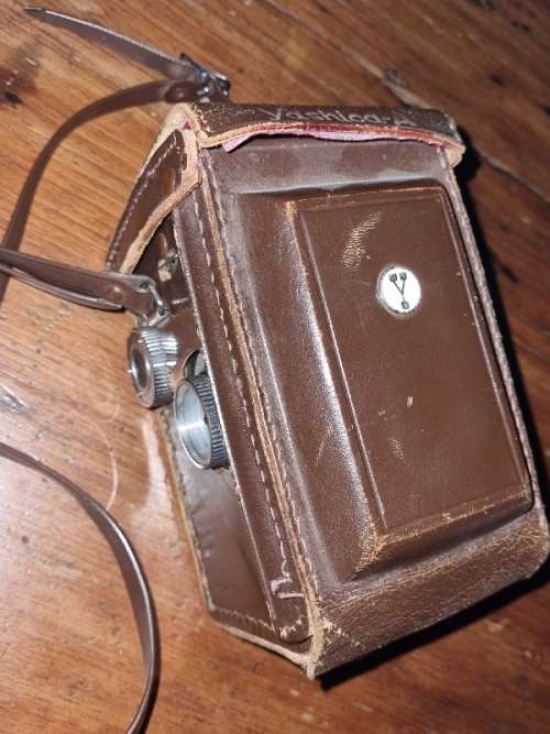 Vintage Yashica-A Camera in Leather Pouch