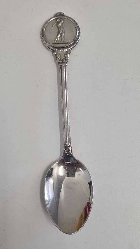 Beautiful Vintage EPNS Teaspoon - Golf Themed - Dated 1963