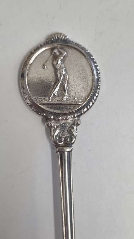 Beautiful Vintage EPNS Teaspoon - Golf Themed - Dated 1963