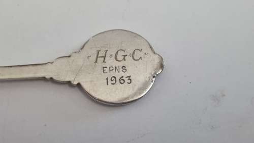 Beautiful Vintage EPNS Teaspoon - Golf Themed - Dated 1963