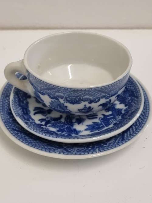 Miniature Blue and White Trio - Small size