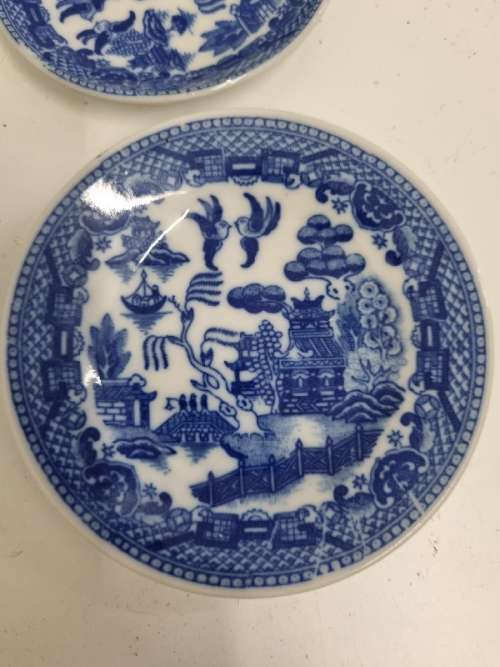 Miniature Blue and White Trio - Small size