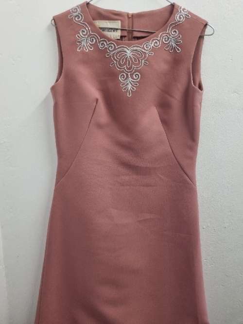 Beautiful Long Vintage Dress and Coat set with embroidered detail - Size 10