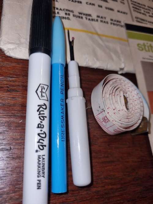 Vintage Haberdashery - Including Tracking paper, Handcraft kit, measuring tape, etc.