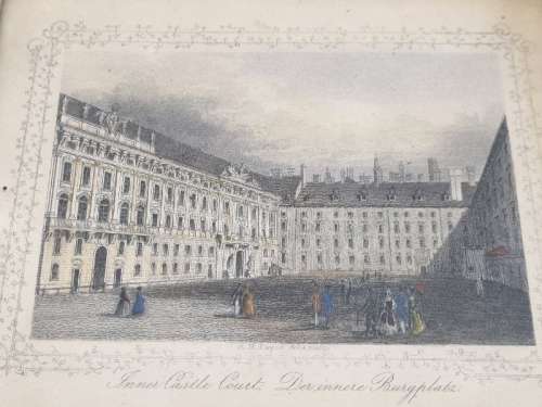 Small Vintage Frame with Print - Inner Castle Court