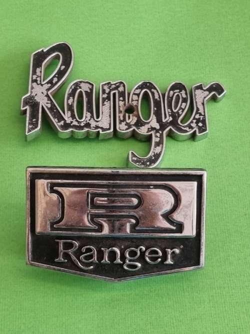2 x Vintage Metal Car Badges - Ford Ranger