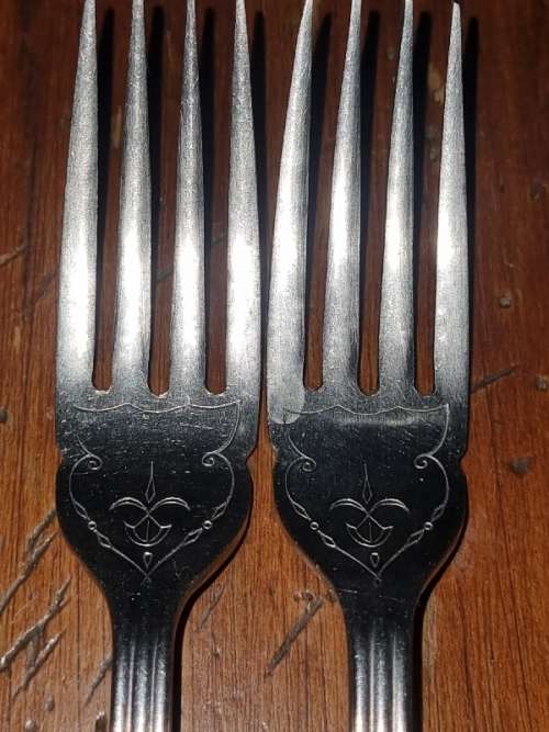 2 x Beautiful Vintage Finest Quality Stainless Steel Forks - Unity