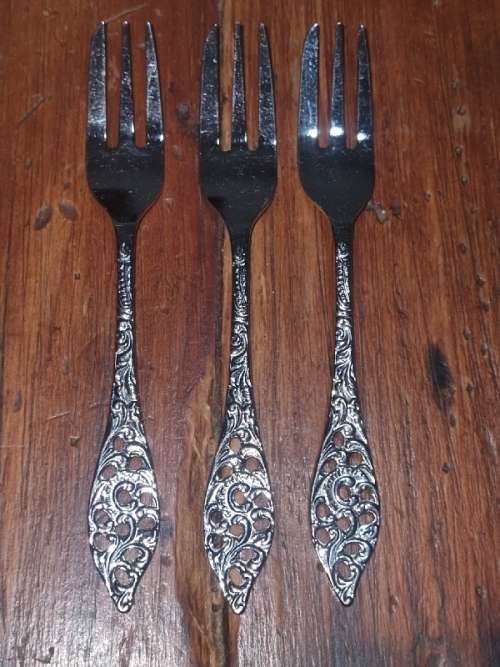 3 x Elwezetta Cake Forks - Made in Holland