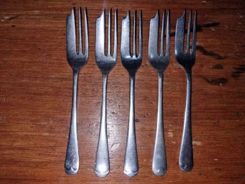 5 x Cake Forks - Made in England