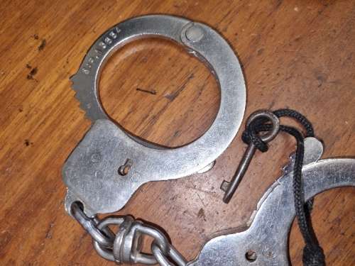 Vintage SAP Handcuffs with key