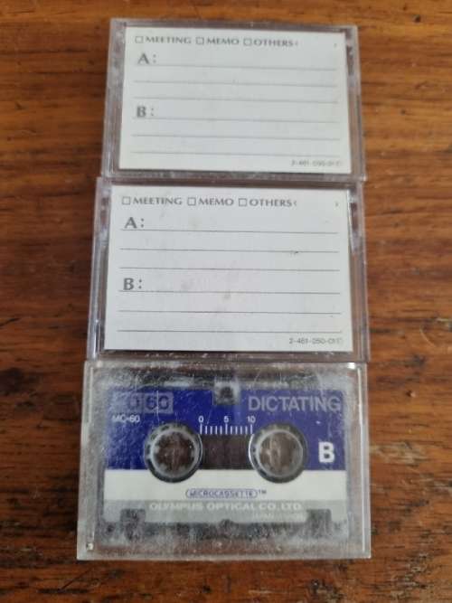 3 x Mini Cassette Tape / Microcassette MC-60 - Used