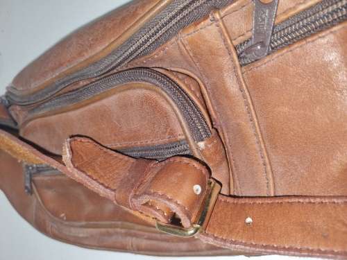 Vintage Genuine Leather Moon Bag - Beautiful!!!