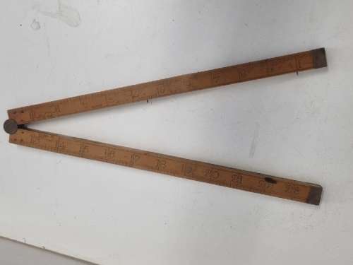 Beautiful Vintage Folding Wooden Ruler - D. Lyon - London