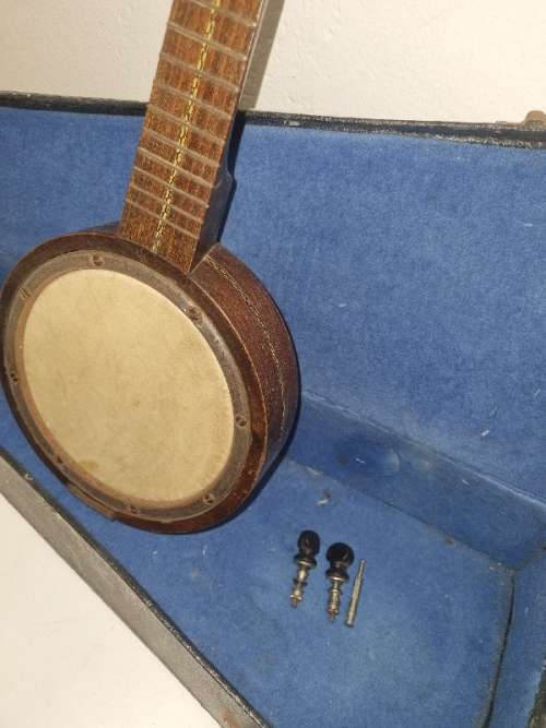 Banjo in case - for parts or restoration - see pictures