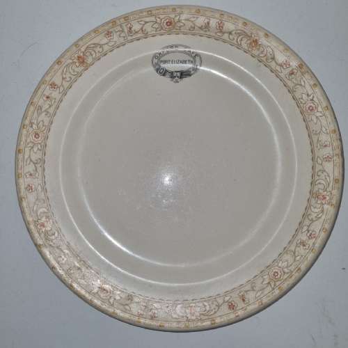 Vintage Oxford Cafe - Port Elizabeth Plate - John Maddock & Sons - England - Diameter 25cm