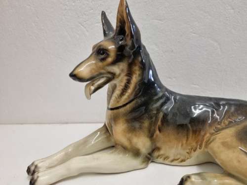 Large Dog Figurine - Made in Western Germany - 31cm x 18cm - See description