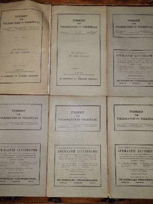 Tydskrif vir Volkskunde en Volkstaal - 6 x Boekies - 1944 - 1946