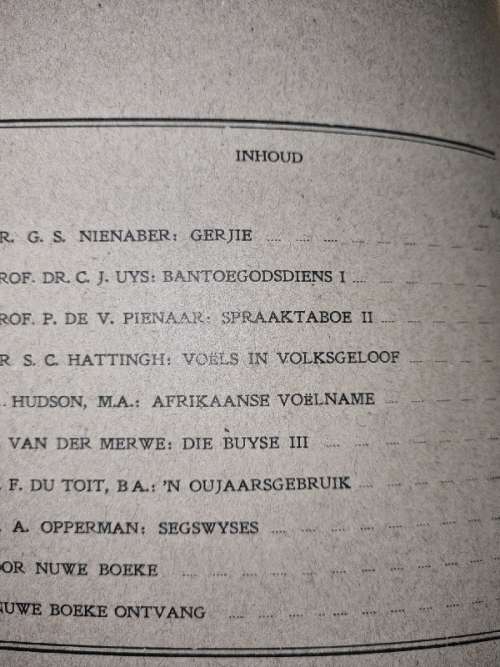 Tydskrif vir Volkskunde en Volkstaal - 6 x Boekies - 1944 - 1946