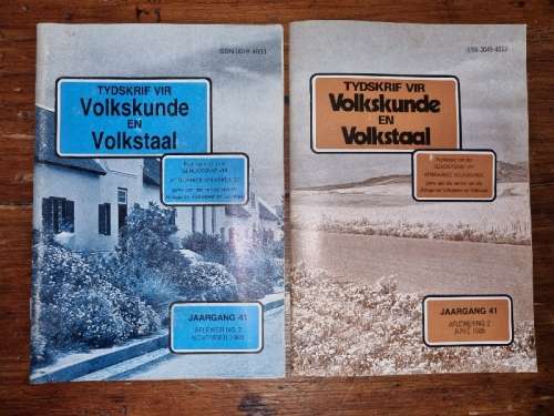 Tydskrif vir Volkskunde en Volkstaal - 2 x Boekies - 1985