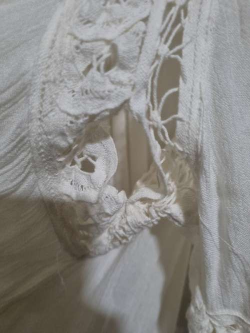 Old Khaki Top with Lace detail - Size 8