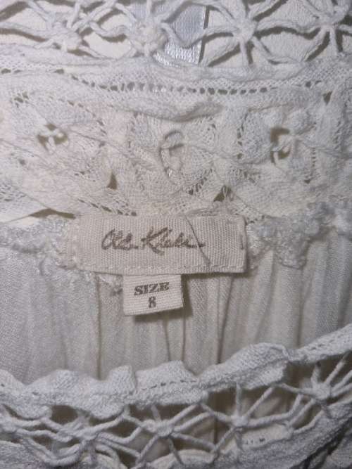 Old Khaki Top with Lace detail - Size 8