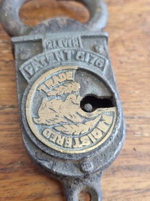 Large Vintage 2 Lever Lock - No Key - Some Damage - See photos