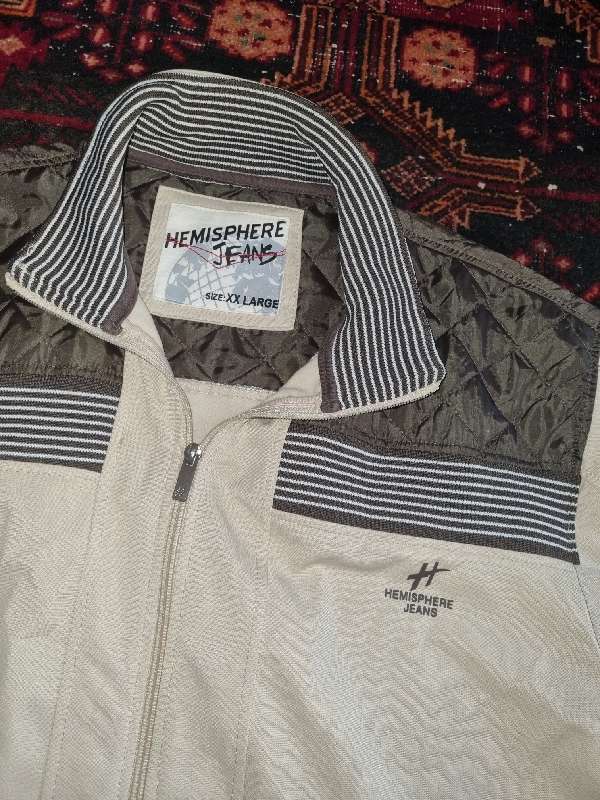 Retro Looking Hemisphere Jeans Jacket - Size XXL