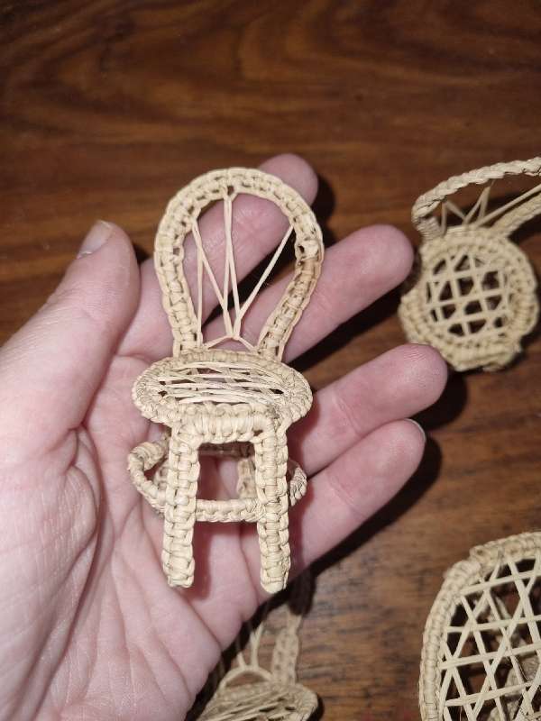 Beautiful Miniature Table and Chair set - 5 Piece - Doll House furniture