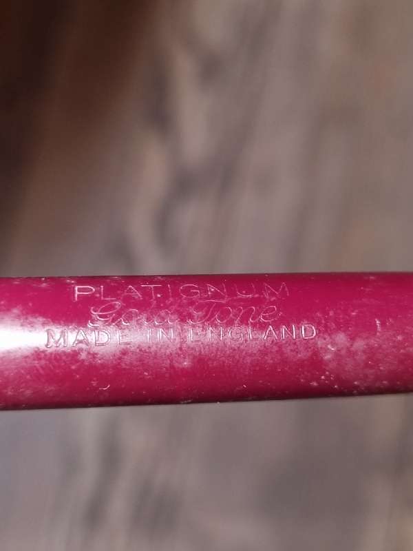 Vintage Platignum Gold Tone Fountain Pen - Made in England