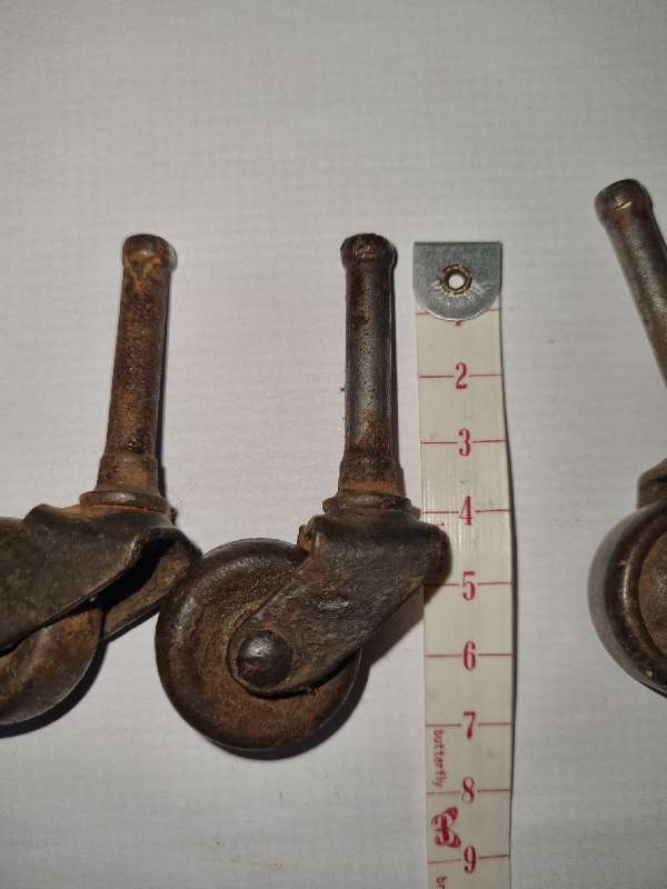 4 x Antique Metal Wheels for furniture