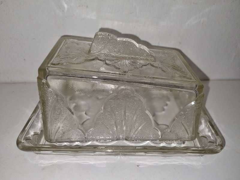 Vintage Glass Cheese dish - Heavy good quality glass