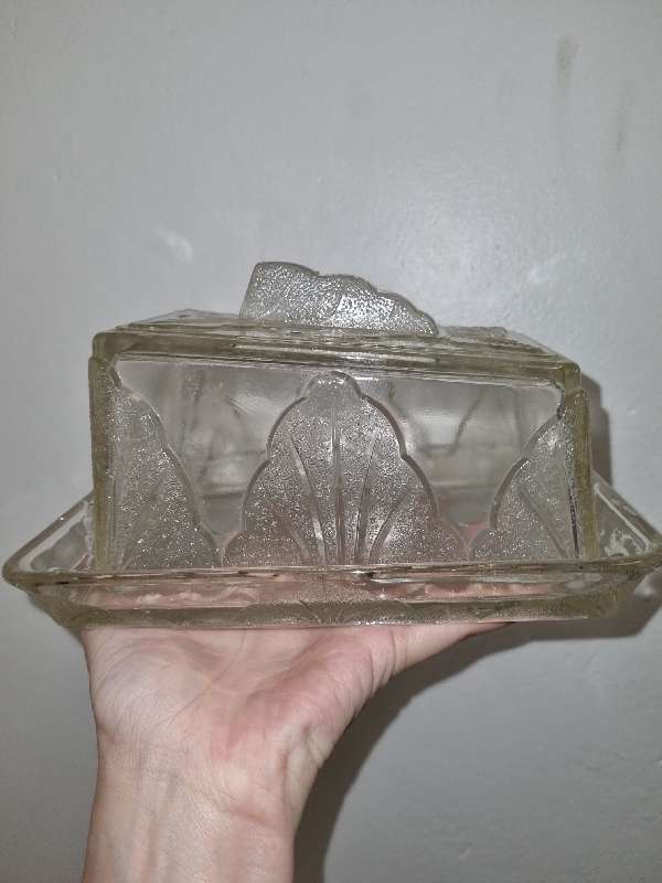 Vintage Glass Cheese dish - Heavy good quality glass