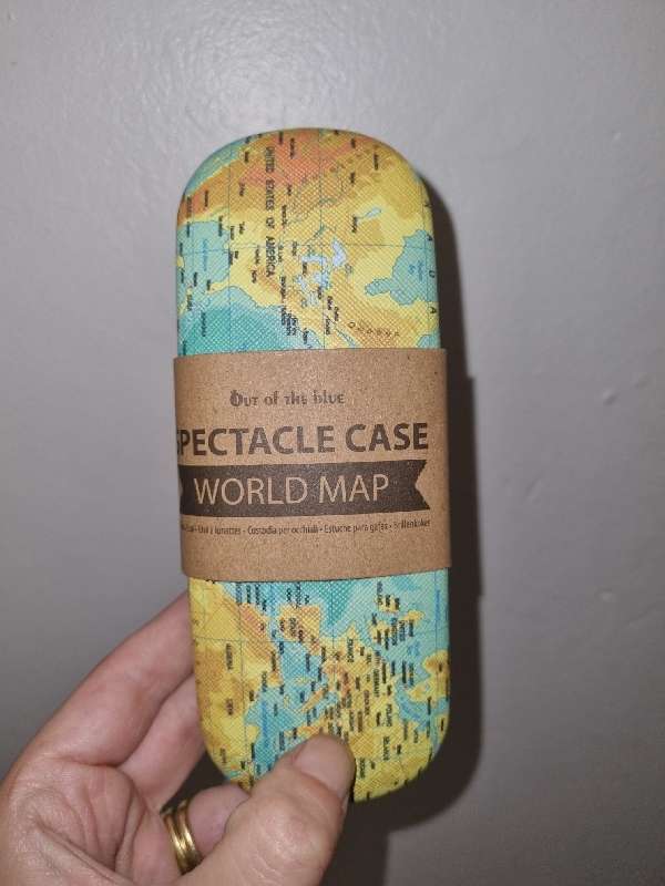 Out of the Blue - Spectacle Case with World Map detail