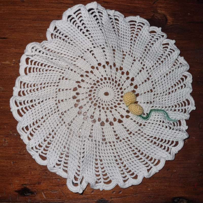 Beautiful Crochet Doily - Diameter 19cm