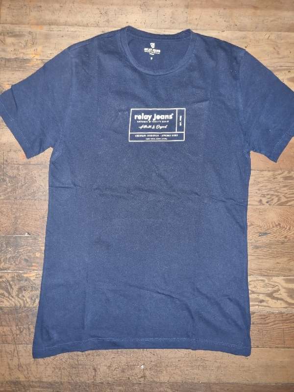 Navy Relay Jeans T-shirt - Size M
