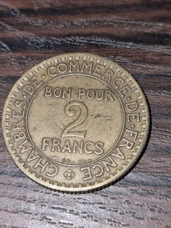 1923 Commerce Industrie 2 Francs coin