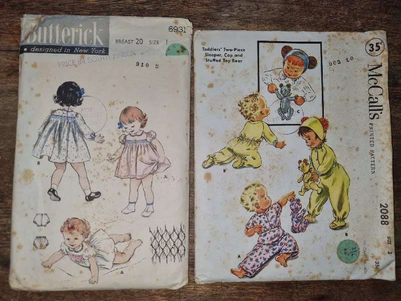 2 x Baby Clothing patterns