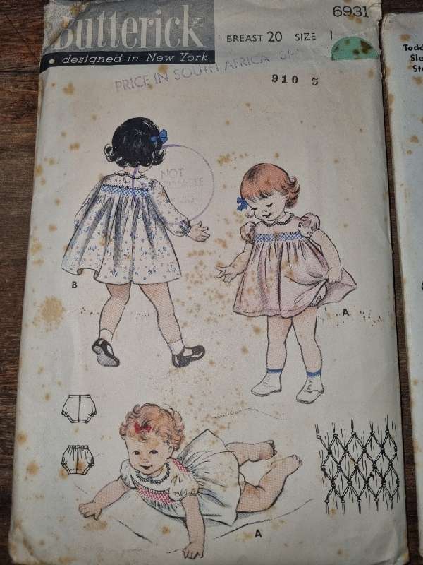 2 x Baby Clothing patterns