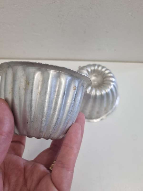2 x Small Vintage Tin Moulds