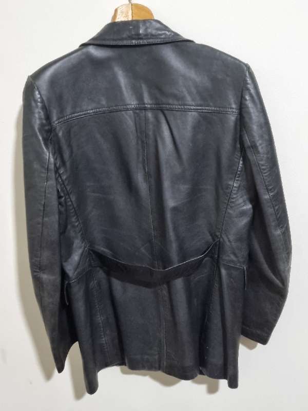 Beautiful Black Genuine Leather Jacket - Size M