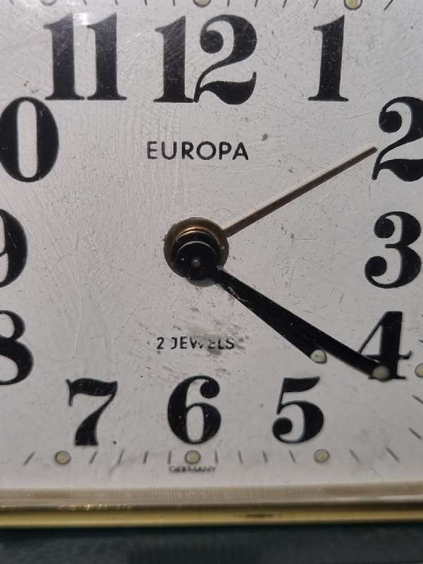 Vintage Europa 2 Jewels Alarm Clock - Germany