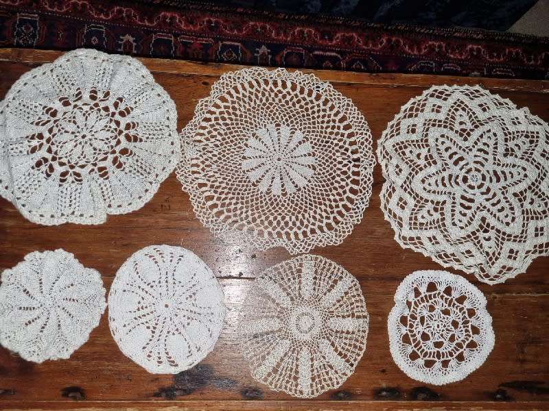 7 x Beautiful Crochet Doilies