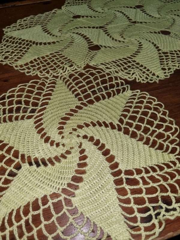 3 x Yellow Crochet Doilies