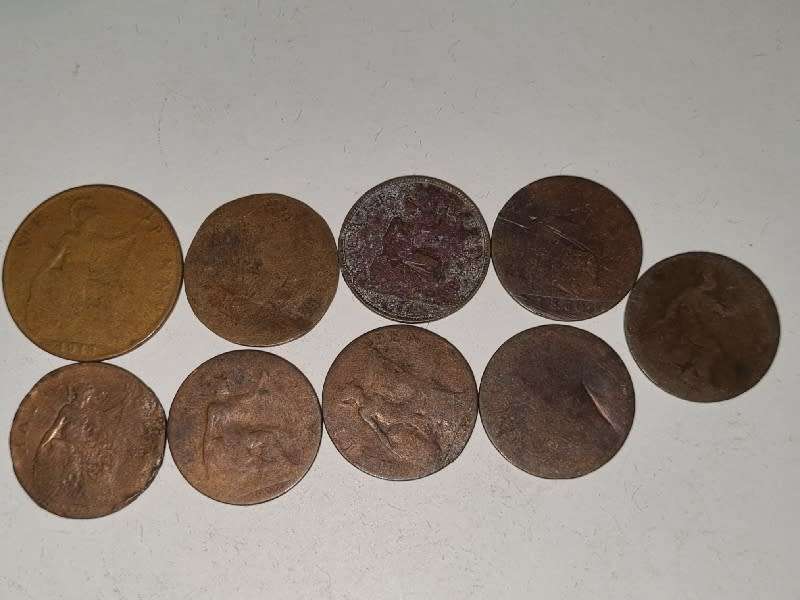 9 x Antique coins