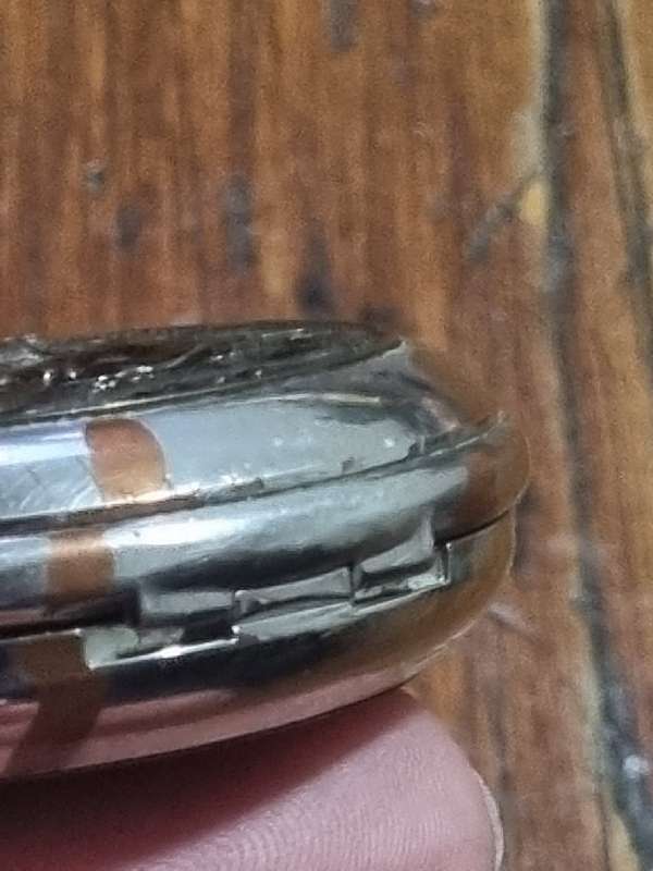 Pocket watch with replica of 1899 One Penny on one side