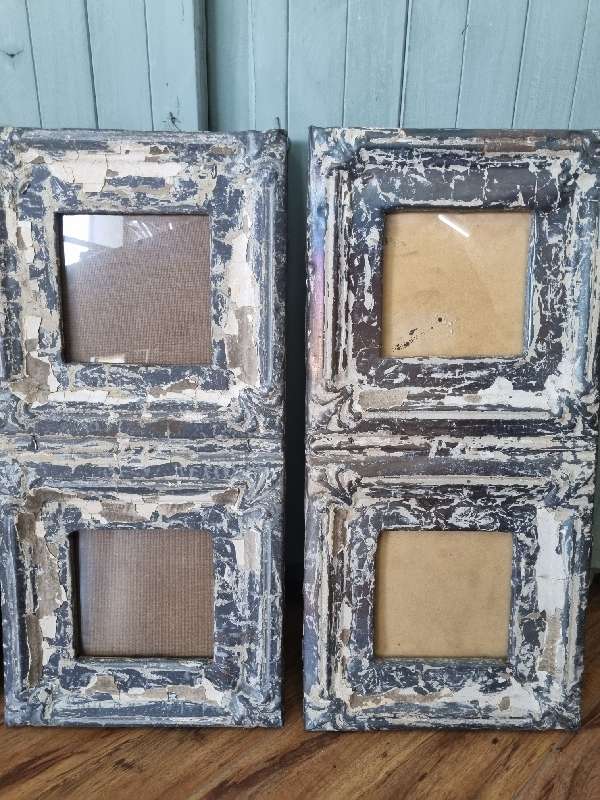2 x Rustic Picture Frames made from Tin Ceiling Metal - Size 57cm x 28cm each - Price is for both