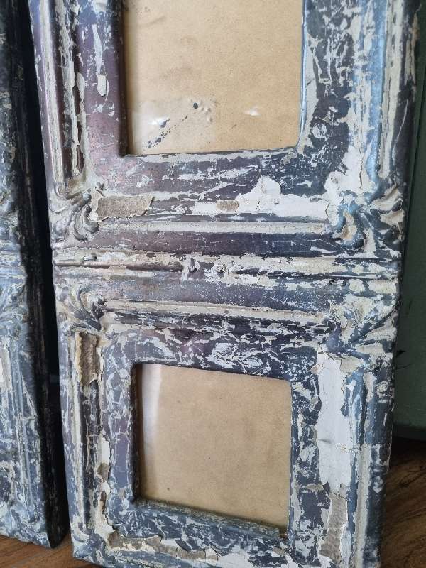 2 x Rustic Picture Frames made from Tin Ceiling Metal - Size 57cm x 28cm each - Price is for both