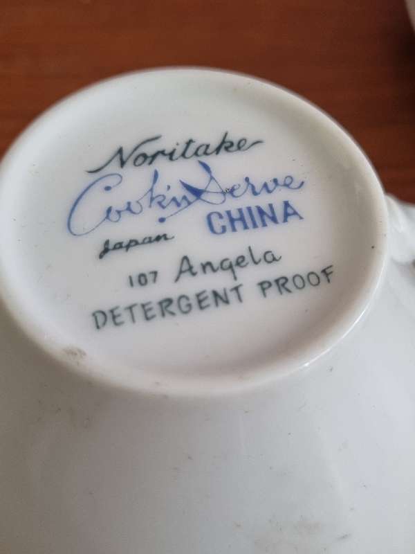 2 x Noritake Cups and Saucers - White - Made in Japan