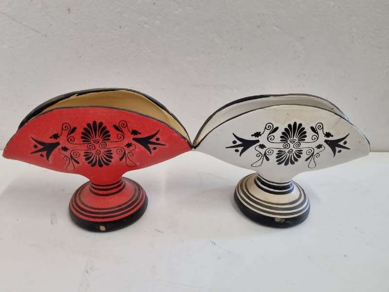 2 x Vintage Napkin Holders - Handmade in Greece - Phaethon: Son of Sun and Triumph of Achiles