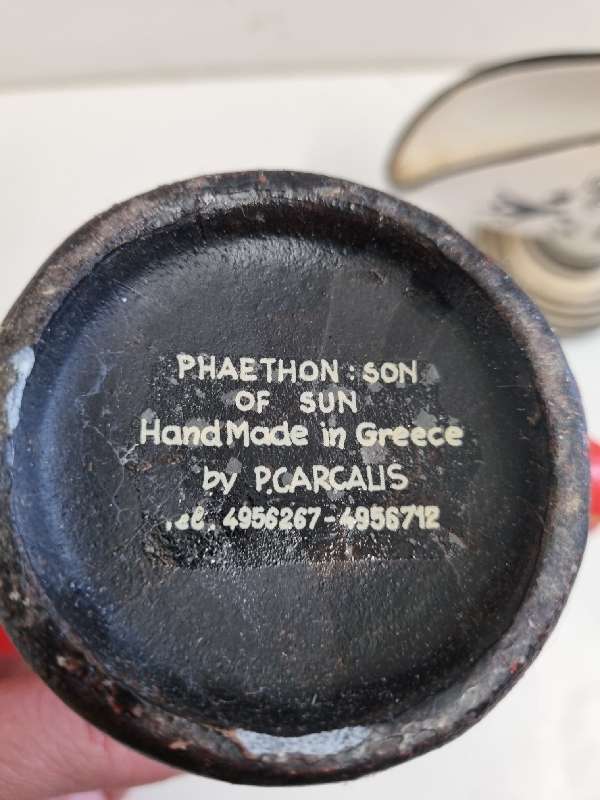 2 x Vintage Napkin Holders - Handmade in Greece - Phaethon: Son of Sun and Triumph of Achiles